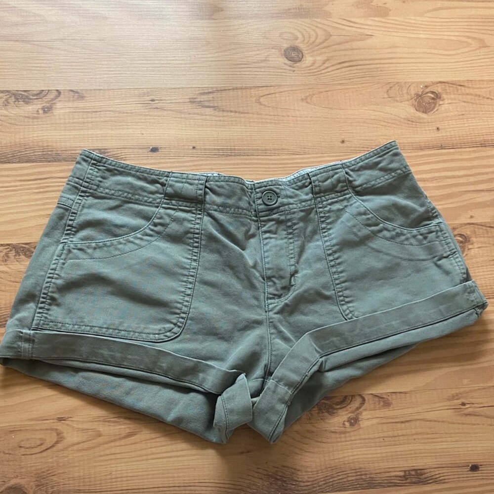 Green cargo shorts